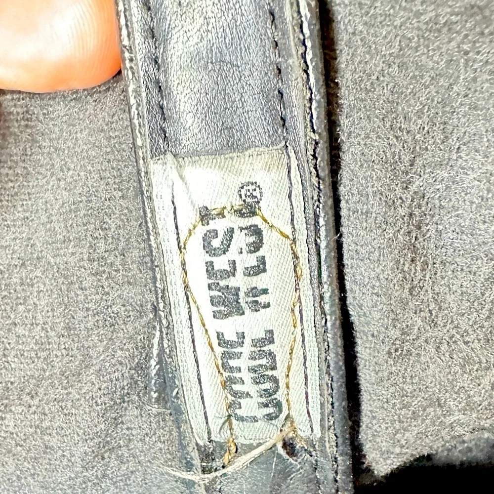 Black Code West leather cowboy boots for men. - Picture 6 of 12